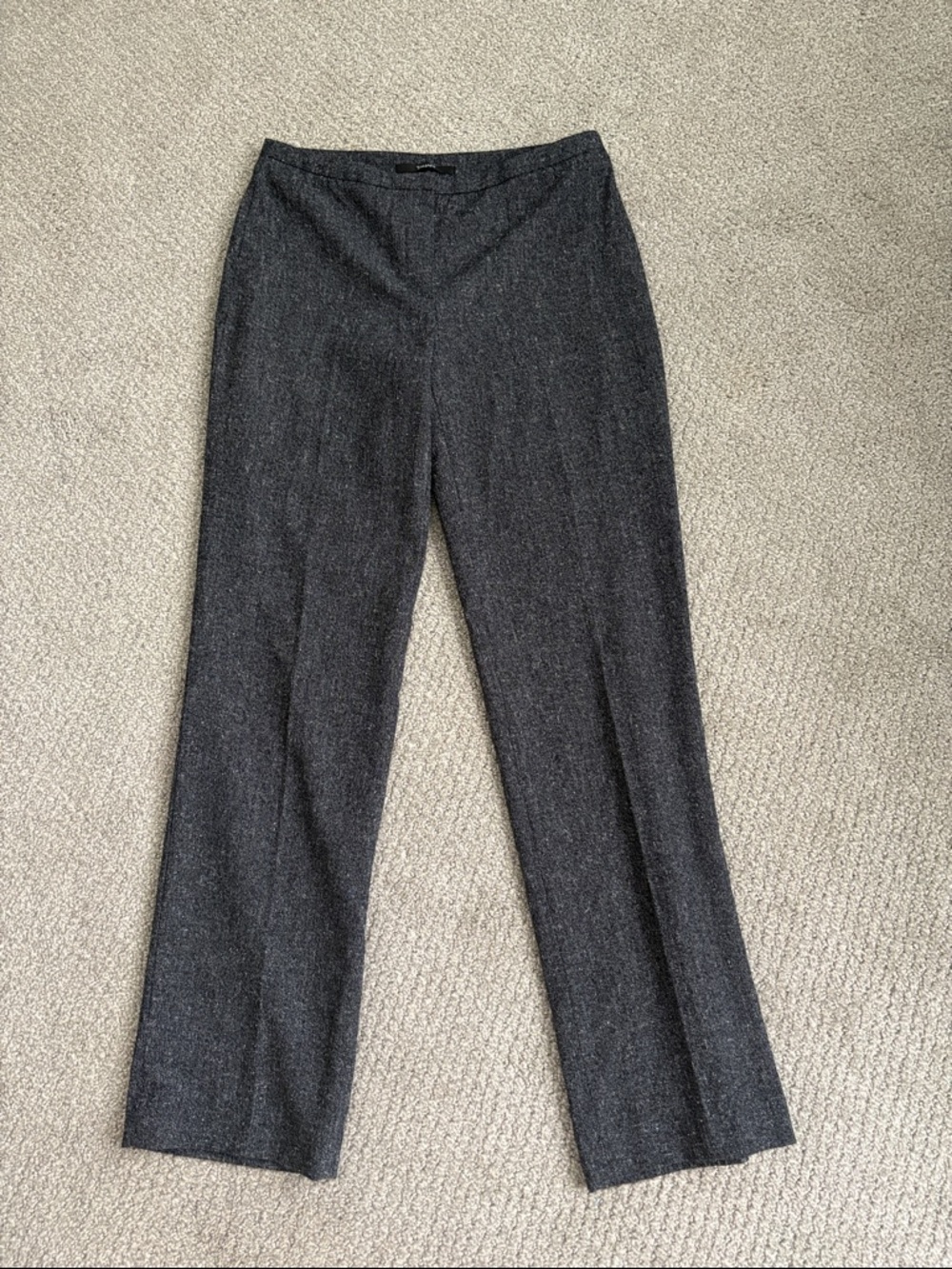 Tahari Dark Gray Straight-Leg Dress Trousers